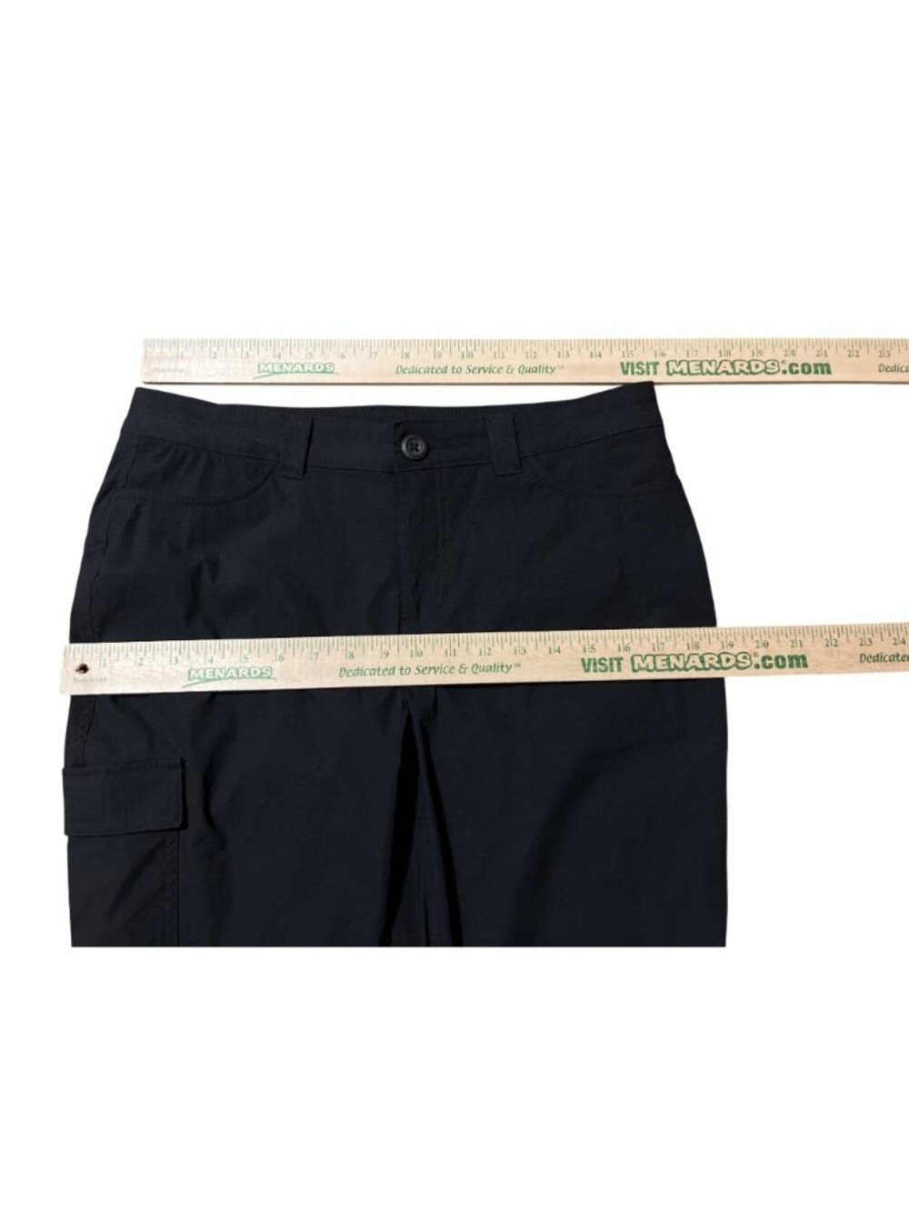 Eddie Bauer Womens 8 Black Cargo Capri Pants Outdoor Hiking Casual Stretch - Picture 9 of 15